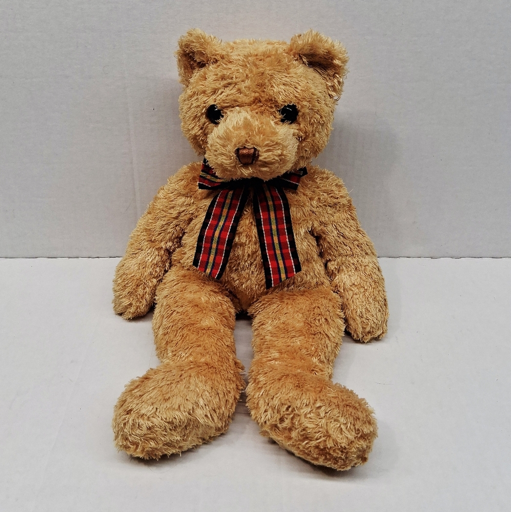 VTG 2002 Ty Classics Collection Bojangles the Bear with Red Plaid Bow 13" Plush